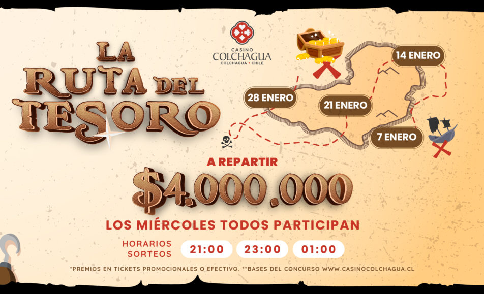 La ruta de el tesoro en casino colchagua